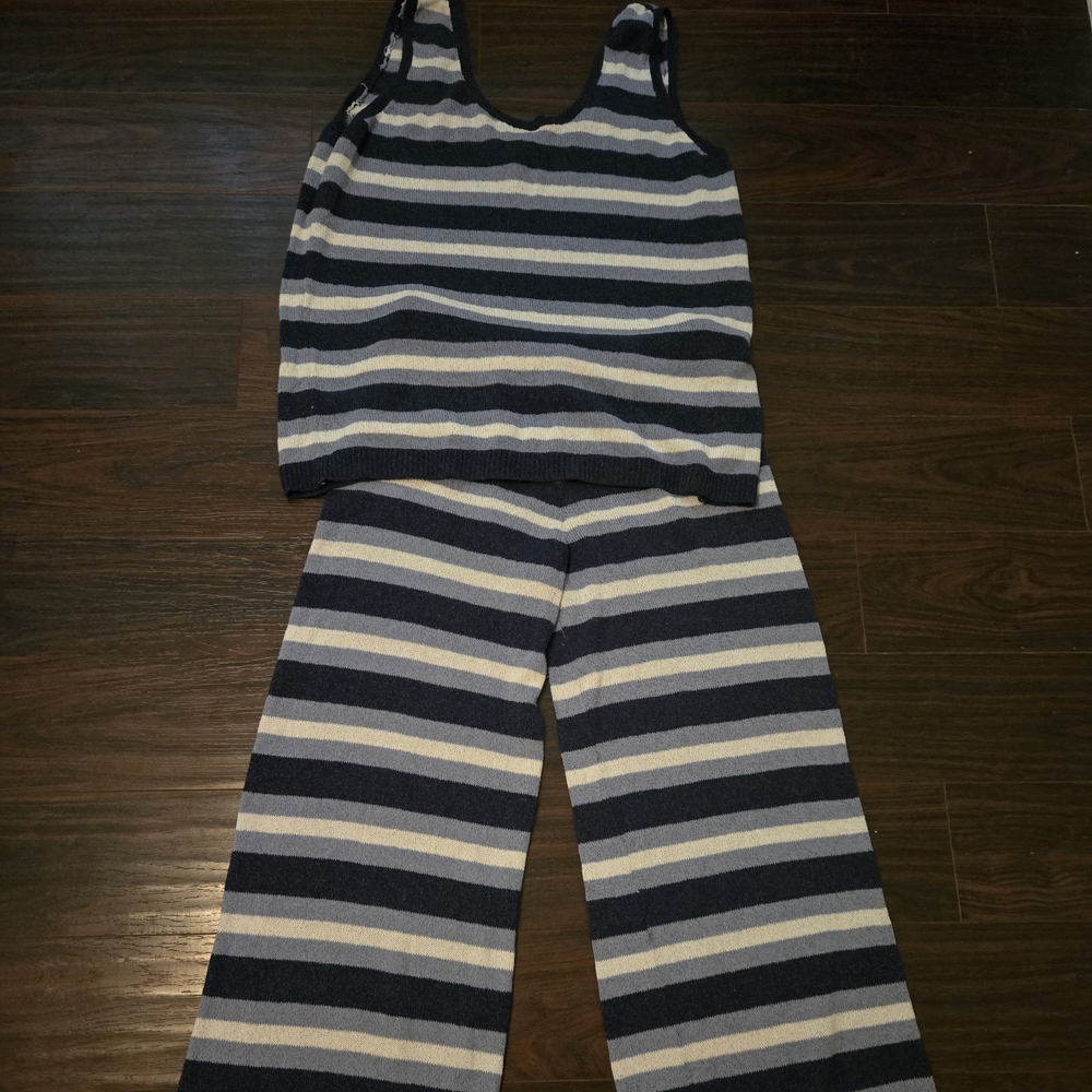Sold Free People Beach Vista Striped Wide Leg Jumpsuit -